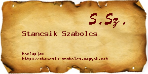 Stancsik Szabolcs névjegykártya